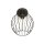 Plafonnier E27 métal Abat-jour fil Ø24 cm rond noir