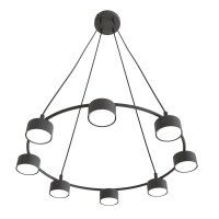 Lampe à suspendre noire à 8 flammes...