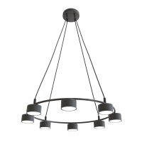 Lampe à suspendre noire à 8 flammes...