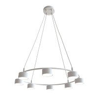 Suspension Blanc Métal accentué L:64 cm...