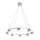 Suspension Blanc Métal accentué L:64 cm 8-flamme