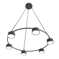 Suspension Noir Métal accentué L:64 cm GX53
