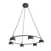 Suspension Noir Métal accentué L:64 cm GX53