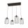 Lampe à suspendre décorative noire métal 70 cm 4 flammes
