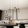 Lampe à suspendre décorative noire métal 70 cm 4 flammes