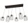 Suspension en métal noir 115 cm 6 flammes décoratives