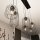 Suspension en métal noir 115 cm 6 flammes décoratives