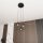 Suspension décorative métal noir E27 L:30 cm