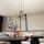 Suspension décorative métal noir E27 L:30 cm