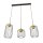 Elégante lampe à suspendre Noir Or Métal E27 L:40 cm