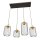 Suspension métal E27 70 cm de long Rétro Noir Or