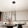 Lampe à suspendre ronde noire or Ø30 cm 3-flmg E27 métal