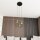 Lampe à suspendre ronde noire or Ø30 cm 3-flmg E27 métal