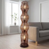 Petit lampadaire Bambou Marron 111 cm E27 Scandinave