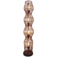 Petit lampadaire Bambou Marron 111 cm E27 Scandinave