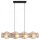 Suspension Bambou Naturel E27 4-flamme 107 cm de long