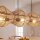 Suspension Bambou Naturel E27 4-flamme 107 cm de long