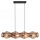 Lampe à suspendre Bambou brun E27 4-flamme 107 cm allongée