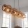 Lampe à suspendre Bambou brun E27 4-flamme 107 cm allongée