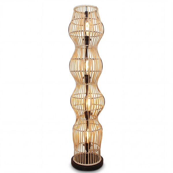 Petit lampadaire Bambou Naturel 111 cm E27 Scandinave
