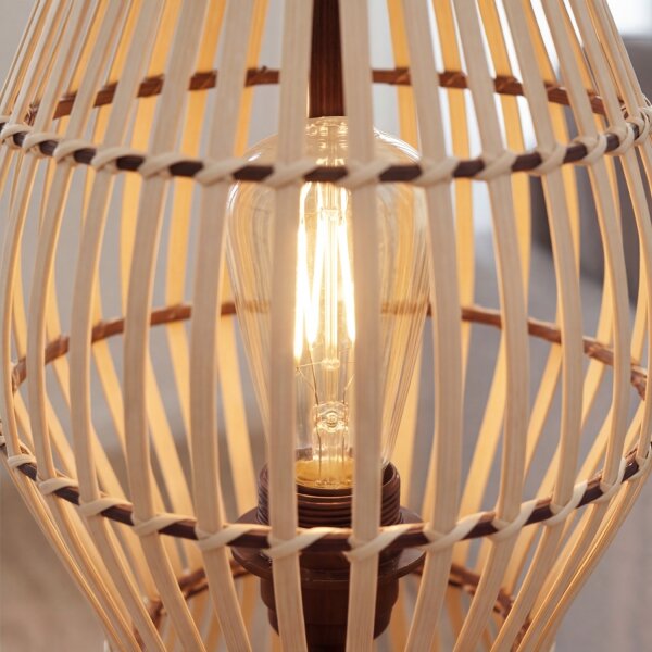 Petit lampadaire Bambou Naturel 111 cm E27 Scandinave