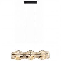 Lampe à suspendre Bambou Naturel E27 80 cm 3-flmg...