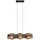 Suspension Bambou Marron E27 3-flamme Scandinave
