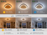 Applique LED Nature Noir L:45 cm 40W Scandinave