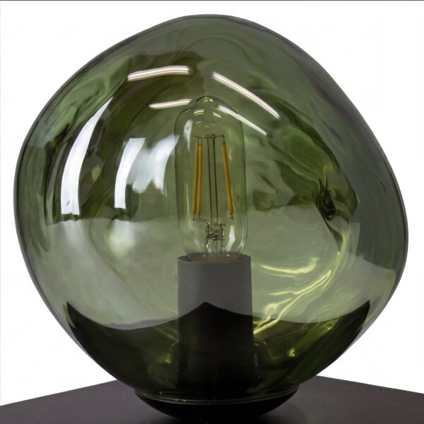 Petite lampe de table E14 noire verte 17,5 cm décorative