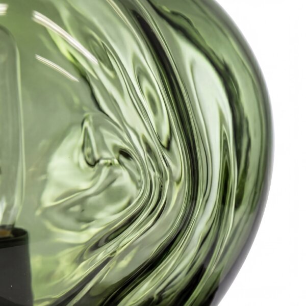 Petite lampe de table E14 noire verte 17,5 cm décorative