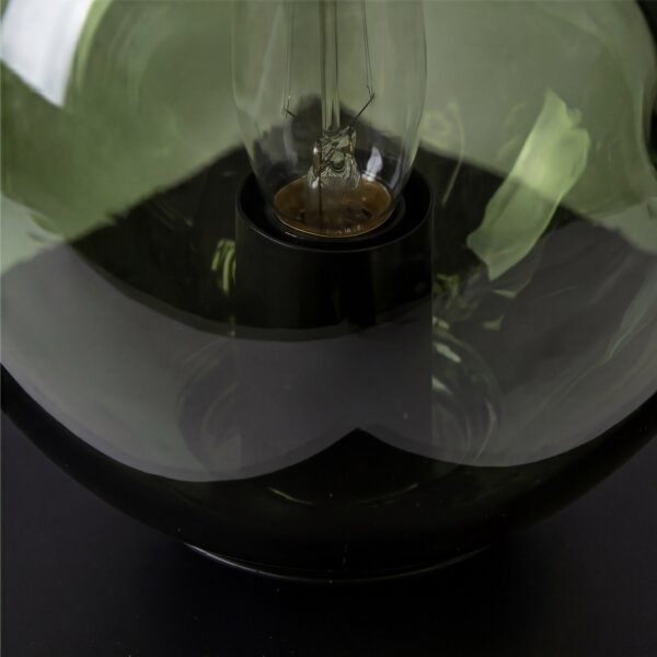 Petite lampe de table E14 noire verte 17,5 cm décorative