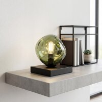 Petite lampe de table E14 noire verte 17,5 cm...