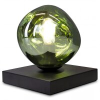 Petite lampe de table E14 noire verte 17,5 cm...
