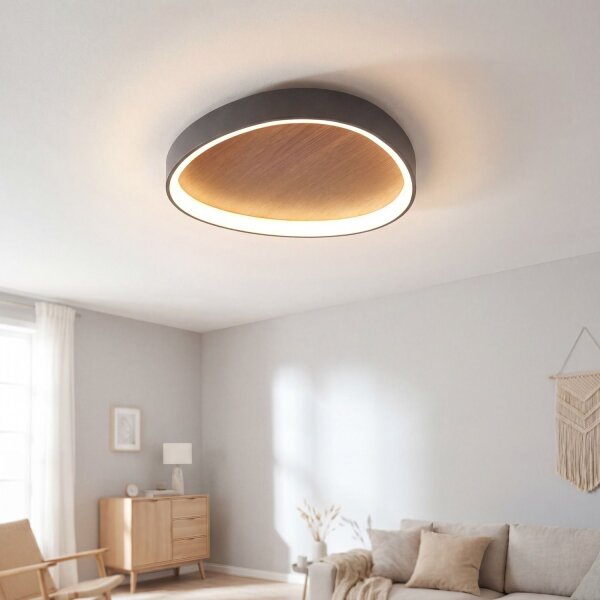 Applique LED Nature Noir L:85 cm 60W Scandinave