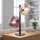 Lampe de table décorative aluminium verre blanc lilas 40 cm