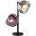 Lampe de table décorative aluminium verre blanc lilas 40 cm