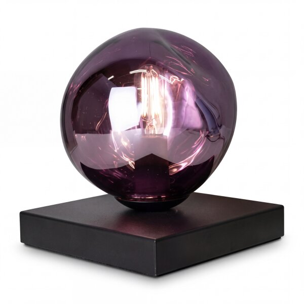Petite lampe de table E14 Noir Violet 17,5 cm décoratif