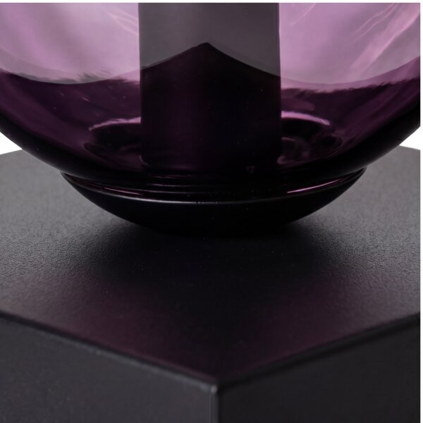 Petite lampe de table E14 Noir Violet 17,5 cm décoratif