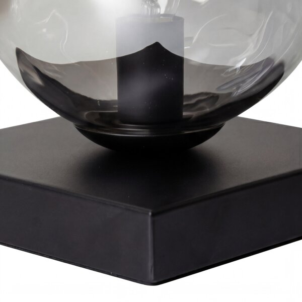 Petite lampe de table E14 noire argentée 17,5 cm décorative
