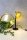 Lampe de table décorative aluminium verre jaune vert 40 cm