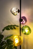 Lampadaire Aluminium Abat-jour Verre Coloré E14...