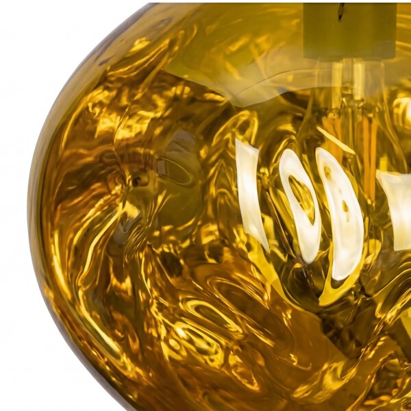 Lampe à suspendre ronde en verre jaune E27 Ø36 cm Moderne et élégante