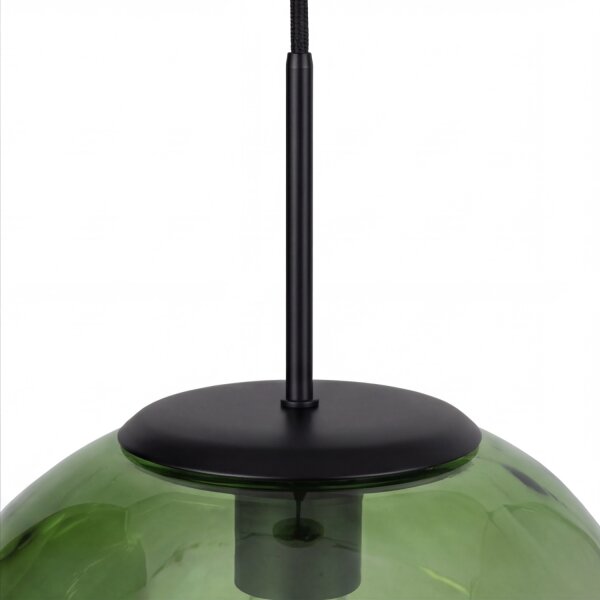 Lampe à suspendre ronde en verre Vert E27 Ø36 cm stylée Moderne