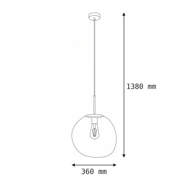 Lampe à suspendre ronde en verre Vert E27 Ø36 cm stylée Moderne