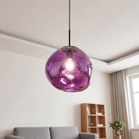 Suspension ronde en verre Lila Ø36 cm Moderne et...