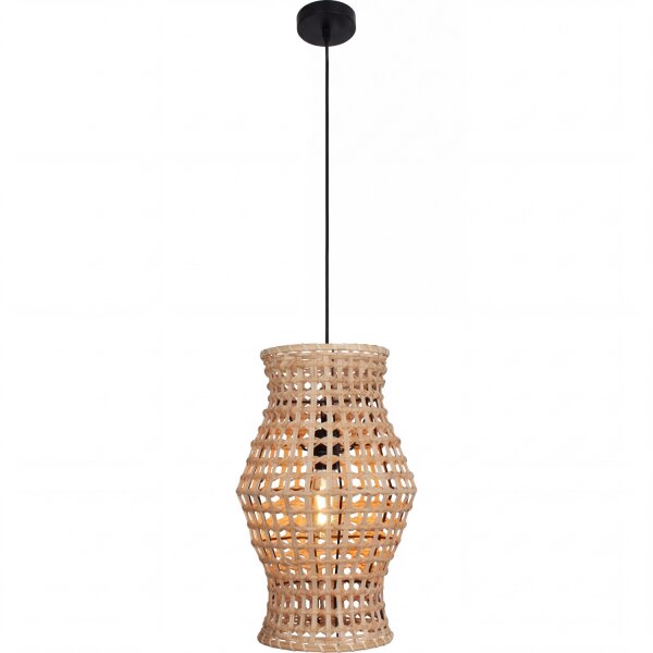Lampe à suspendre en rotin naturel ronde Ø30 cm E27 Scandinave