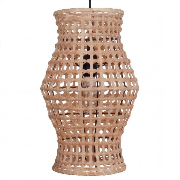 Lampe à suspendre en rotin naturel ronde Ø30 cm E27 Scandinave