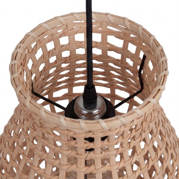 Lampe à suspendre en rotin naturel ronde Ø30 cm E27 Scandinave
