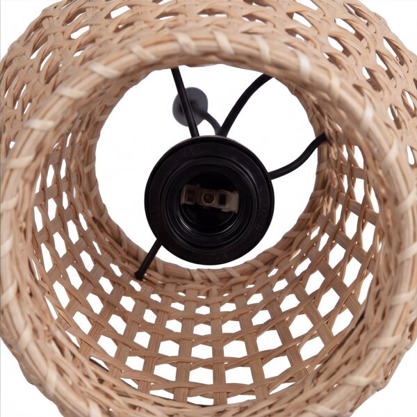 Lampe à suspendre en rotin naturel ronde Ø30 cm E27 Scandinave