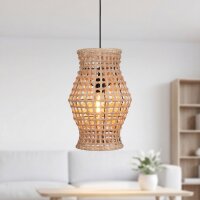 Lampe à suspendre en rotin naturel ronde...